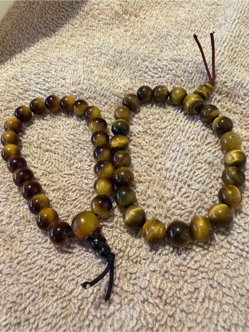 Tiger Eye Beaded Bracelet - Yellow Brown